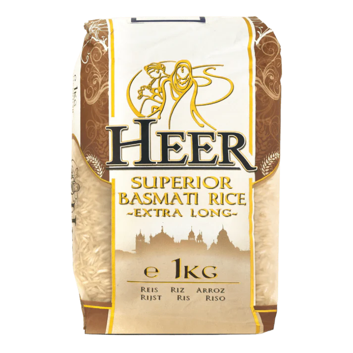 HEER LONG GRAIN BASMATI RICE 1KG